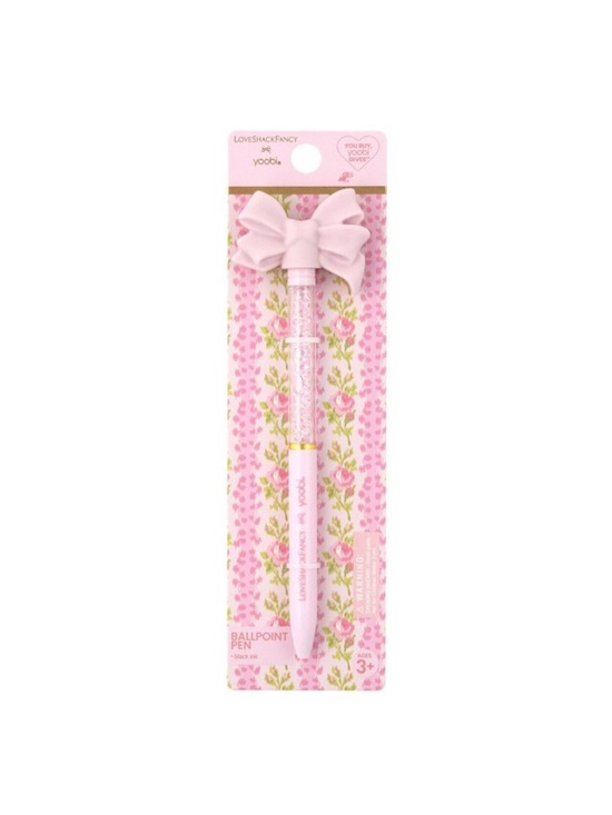 LoveShackFancy Other - LoveShackFancy x Target Pink Bow Crystal Ballpoint Pen